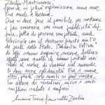 lettera di Maria Teresa Zecchin Simonetto per VENEZIA CON MURANO